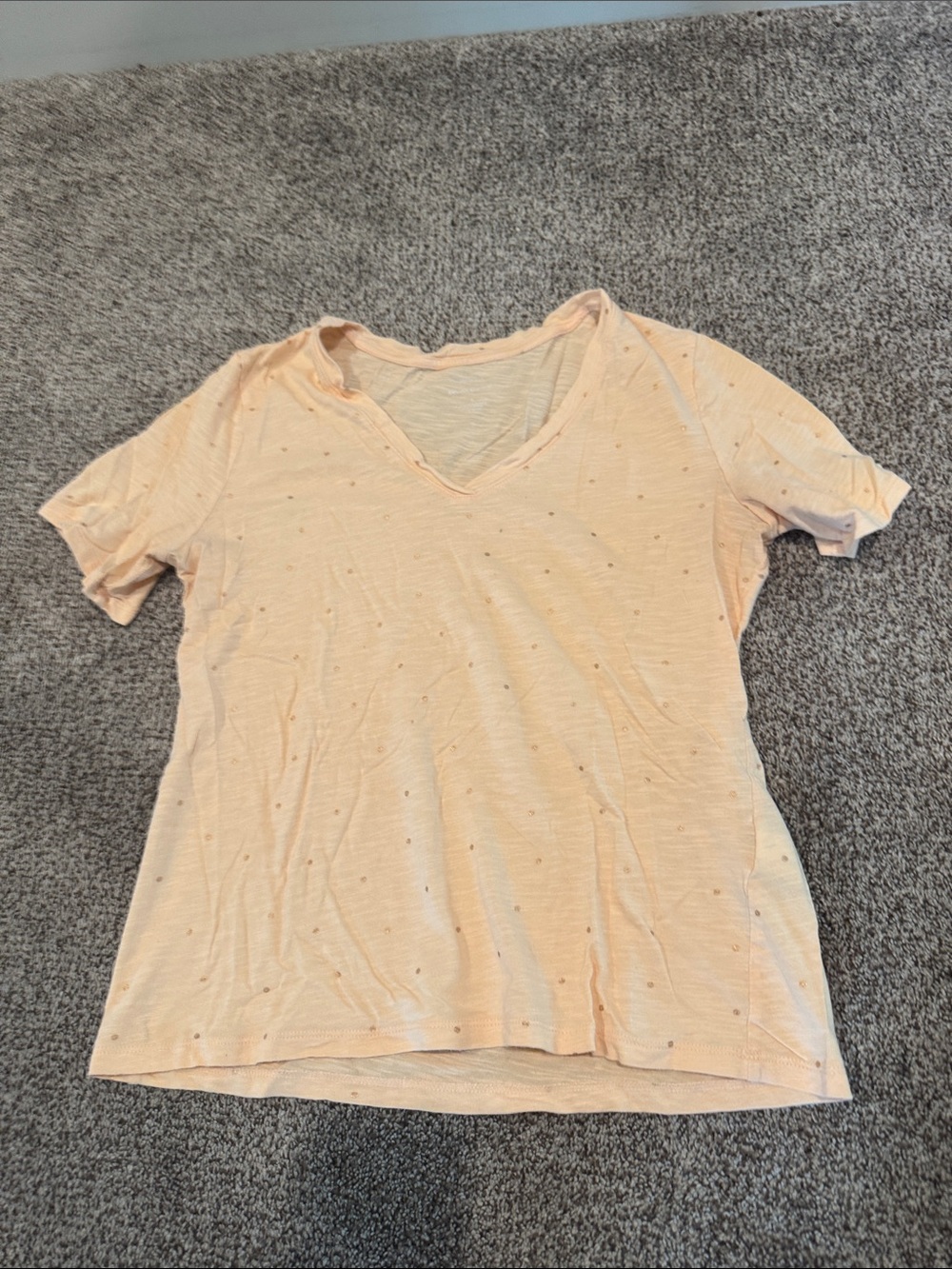 Banana Republic Peach Short Sleeve V-Neck Tee
